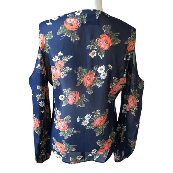 Reformation top floral with cold shoulder size Sm - Picture 2 of 4